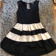 Black And White Striped Tank Top Dress Wet Seal Black And White Striped Tank Top Skater Dress Size M Fashion Clothing Shoes Accessories Womenscl Striped Tank Dress Striped Tank Top Striped Tank