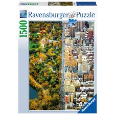 Place the tube at the edge of either end of the mat. Ravensburger Divided City New York Jigsaw Puzzle 1500 Pieces At John Lewis Partners