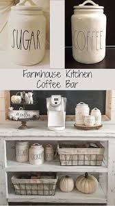 Farmhouse Kitchen Canister Sets And Farmhouse Kitchen Decor Ideas Coffee Bar Ideas Too With Images Coffee Bars In Kitchen Farmhouse Kitchen Canisters Coffee Kitchen