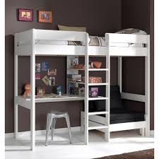 Lit Mezzanine Tablette Banquette Pin Armance Faustin Blanc Alfred Et Compagnie Lit Mezzanine Enfant Lit Mezzanine Lit Mezzanine Ado