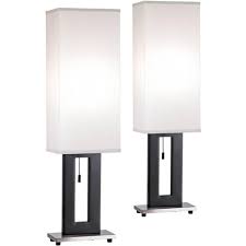 Getting your interior decor right is really important in this room, and it's worth giving lots of consideration to your colour scheme. 360 Lighting Modern Table Lamps Set Of 2 Black Rectangular Floating Box Shade For Living Room Family Bedroom Bedside Nightstand Target