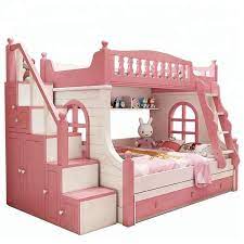 Here is a gorgeous new variation of the traditional style bunk beds. Mdf Bunk Bed New Design Cheap Double Bed Modern Kids Bedroom Furniture Pink 611b Buy Kids Bunk Beds With Stairs Bunk Bed With Desk Kids Bed With Slide Product On Alibaba Com