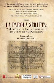 La Parola Scritta Marriott Library