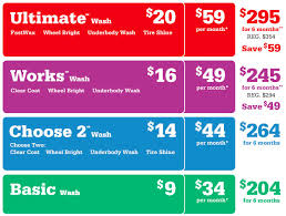 Automatically renews each month to your debit/credit card. Mike S Carwash Options And Prices