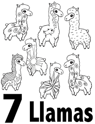 Llamas are a south american member of the camelidae family, which originated in north america before migrating to south america, and specifically peru, over three million years ago. Llama Numbers 1 10 Free Printable Coloring Pages Preschool Kindergarten Stevie Doodles Kindergarten Coloring Pages Free Coloring Pages Coloring Pages