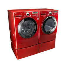 The Lg Washer Dryer Combo In Wild Cherry Red Is One Of Our Best Selling Appliances We Can T Lg Washer And Dryer Washer And Dryer Whirlpool Washer And Dryer