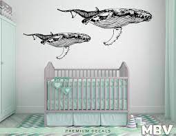 Ocean wall decor jumping humpback whale sealife underwater animal art print poster (16x20) $8.99. Amazon Com Whale Decal Humpback Whale Wall Art Whale Wall Decor Whale Vinyl Sticker Whale Nursery Room Decor Removable Decals Free Shipping Handmade
