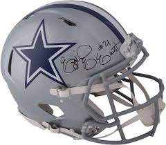 Autographed Ezekiel Elliott Cowboys Helmet Fanatics Authentic Coa Item 9136289 Footballhelmet Sportsmemorabili Cowboys Helmet Football Helmets Dallas Cowboys