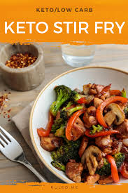 Omit the sliced pork for a vegetarian version. Keto Stir Fry Recipe Asian Chicken Ready In 30 Minutes Recipe In 2020 Keto Stir Fry Recipes Keto Recipes Easy
