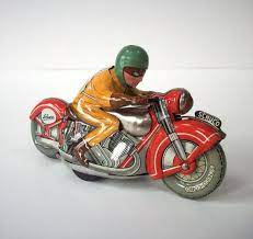 Antique Vintage Motorcycle Toy Schuco Motodrill 1006 Wind Etsy Vintage Motorcycle Antique Toys Toy Motorcycles