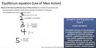 Law Of Mass Action And Rate Law Mcat Mass Law