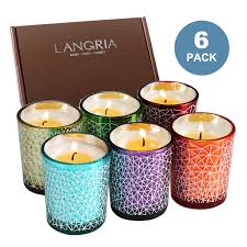 Scented Candles Soy Jar Candles Relaxing Candles Wax With Natural Plant Essence For Birthday Christmas Home Decoration And Stress Relief Set Of 6 Walmart Com Walmart Com