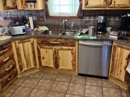 Rustic Aspen Log Kitchen Cabinets And Built In Wall Spice Rack Wall Spice Rack Kitchen Cabinets Kitchen