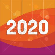 2020 New Year Clipart With Orange Background Clipart 2020 Vector Illustration Art New Year Clipart Orange Background Clip Art