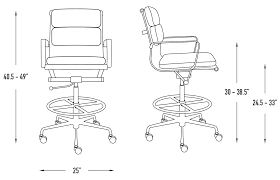 soho soft pad drafting chair brown drafting chair mid century modern office chair mid century modern office