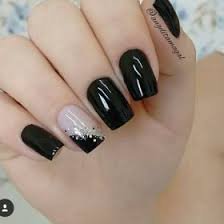 Las uñas de acrílico son un tipo de extensiones de uñas artificiales aplicadas en la parte superior de. Decorados De Unas Sencillos Con Negro Novocom Top