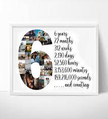 Custom 6th Anniversary Gift For Husband 6 Years Together 6 Years Anniversary Collage Sixth Anniversary Iron Anniversary Gift In 2021 6th Anniversary Gifts Anniversary Gifts For Husband Boyfriend Anniversary Gifts