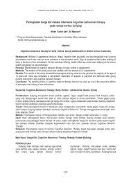Check spelling or type a new query. Pdf Peningkatan Harga Diri Melalui Intervensi Cognitive Behavioral Therapy Pada Remaja Korban Bullying