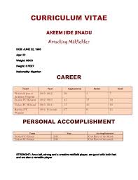 The pdf format ensures that the recipient receives the document exactly as you saved it. Football Cv Pdf