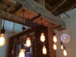 Custom Reclaimed Barn Beam Light Fixtures Bar Restaurant Home Edison Bulb Rustic Modern Industri Barn Beam Lighting Rustic Lighting Rustic Light Fixtures