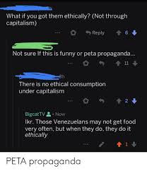 However, the lie at the heart of the ethical consumption. What If You Gotthem Ethically Not Through Capitalism Reply 6 Not Sure If This Is Funny Or Peta Propaganda There Is No Ethical Consumption Under Capitalism Bigcattvnow Lkr Those Venezuelans May Not