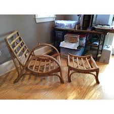 Vintage Calif Asia Rattan Chair And Ottoman In 2020 Rattan Chair Chair And Ottoman Rattan Lounge Chair