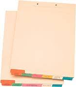 Tab Dividers Classification File Folders Custom Chart
