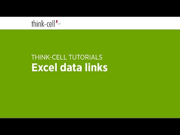 Excel Data Links Think Cell Tutorials Youtube