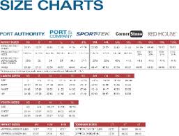 Sanmar Corp Garments Size Chart