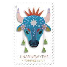 2021 Us Postal Christmas Stamps Celebrates Lunar New Year With Year Of The Ox Stamps Asia Trend