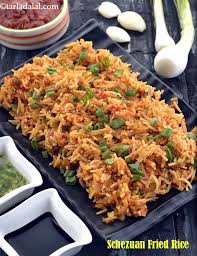 Add sauce and cook for 2 minutes more to thicken sauce. Schezwan Fried Rice Recipe Veg Schezwan Fried Rice Indian Style