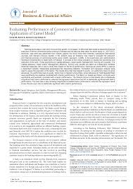 The commercial banks, which were established before 2005, were only selected in this analysis in order to ensure comparability of the. Https Www Hilarispublisher Com Open Access Evaluating Performance Of Commercial Banks In Pakistan An Application Of Camel Model 2167 0234 1000169 Pdf