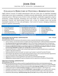 athletic director resume example