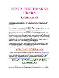Punca punca pencemaran udara mp3 & mp4. Punca Pencemaran Udara