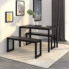 The show stopping sea glass chandelier sparkles as light streams in the windows overlooking the pool area. Buy Wlive Dining Table With 2 Benches 3 Pieces Set Dining Room Furniture With Steel Frame Online In Germany B07h4kv33g