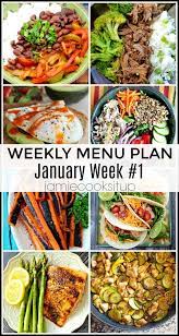 January Menu Plan Week 1 Simple And Healthy In 2021 Dinner Menu Planning Healthy Menu Plan Menu Planning
