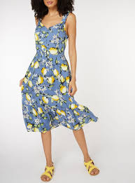 Lemon Print Sundress From Tu At Sainsbury S Your Online Shop For Women S Holiday Shop Dresses Sainsburys Clothes Striped Maxi Dresses