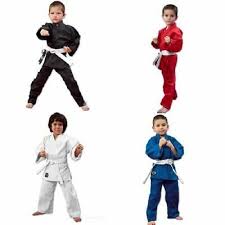 Martial Arts Karate Uniform Gi Lightweight Student White Black Blue Red Ebay