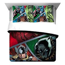 Fun and colorful design features captain marvel's star logo from the movie. Jay Franco Avengers Metal Full Queen Comforter Sham Set Features Iron Black Panther Ant Man Hulk Captain America Thor Offical Marvel Product Pricepulse