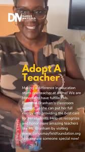 The Darius Mayfield Foundation has officially started its “Adopt A Teacher”  program and are excited to honor our first teacher Ms. Ronnette Branham.  Ms. Branham is a 2nd grade (bilingual) teacher at ...