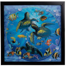 Stamped accents such as geckos, sea turtles, or a kokopelli can be applied to your decorative concrete patio and stained for an everlasting look. Sea Turtles Lenticular Wood Wall Decor Hobby Lobby 1788637
