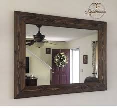 Espresso Mirror Farmhouse Wood Frame Mirror Rustic Wood Mirror Bathroom Mirror Wall Mirror Vani Wood Framed Mirror Framed Mirror Wall Rustic Wall Mirrors