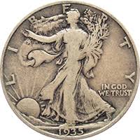 1935 Walking Liberty Half Dollar Value Cointrackers