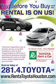 Spend less time in a car lot and more time exploring your destination when you visit the houston dollar near you at 8620 panair rd. Toyota Rent A Car Summer Specials Http Fredhaastoyotacountry Com Car Rental Company Rent A Car Car Rental