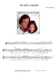 De Nina A Mujer Julio Iglesias Julio Iglesias Partituras Musica Partituras