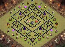 Coc th9 hybrid base layout 2021. Th9 Anti 3 Star Th9 War Base Base By Vinicius Andrade Clash Of Clans