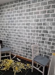 Adorn your wall with this stunning white brick effect wall wallpaper. Mum Crafts Brick Effect Kitchen Feature Wall For Just 12 Using Frogtape And A Tester Pot Of Paint Manchester Evening News
