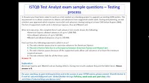 Istqb Advanced Test Analyst Sample Questions 1 Youtube