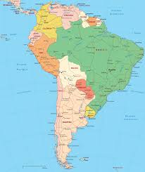 Também é considerada um subcontinente do continente americano.45 a sua extensão é de 17 819 100 km². America Do Sul Mapa Politico