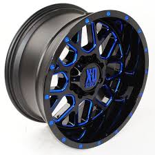 Black And Neon Green Rims 18x9 Xd 820 Grenade Satin Black Milled W Blue Tint Xd82089058918 Black Rims Truck Truck Rims Black Truck